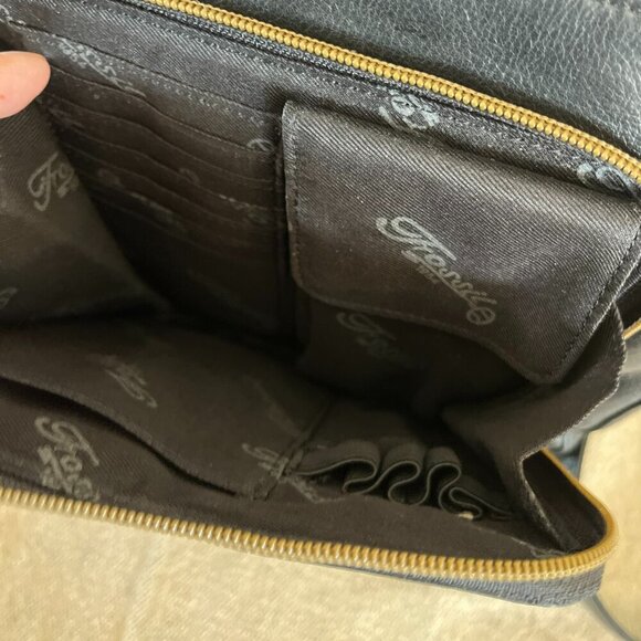 Vintage Fossil Dark Brown Leather Boho Bohemian Festival Hippie Crossbody Bag - Picture 11 of 11